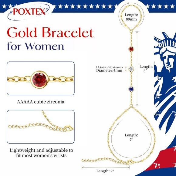 Gold-Style 13 Dainty Stack Beaded Pearl Rope Bracelets Jewelry Gifts for Women - Picture 5 of 6